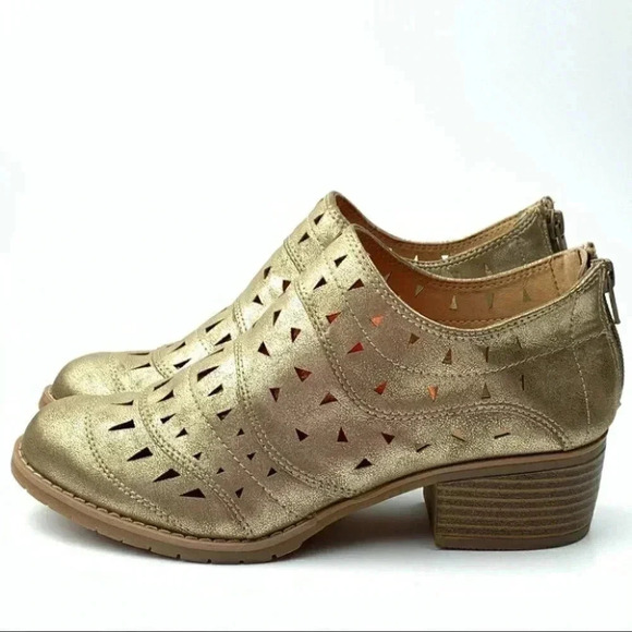 New Sonoma ankle booties 7.5 Cloris gold metallic - Picture 4 of 11